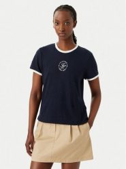 Tommy Hilfiger T-Shirt WW0WW50032 Granatowy Regular Fit. Niebieskie t-shirty damskie Tommy Hilfiger, s, bez wzorów, z bawełny, bez kołnierzyka, bez ramiączek. Za 249.99 zł.
