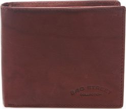 Bag Street Męski skórzany portfel duży bordowy C65. Czerwone portfele męskie Bag Street, bez wzorów. Za 49.90 zł.