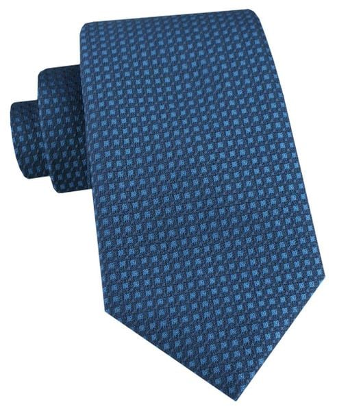 Męski Krawat - Ciemnoniebieski z Mikrowzorem - Alties. Niebieskie krawaty i muchy Alties, bez wzorów, z tkaniny, eleganckie. Za 55.00 zł.