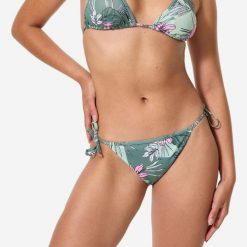 Dół kostiumu kąpielowego damski Decathlon Sandy Numea. Brązowe bikini OLAIAN, bez wzorów, z elastanu. Za 44.99 zł.