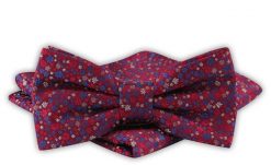 Mucha Męska z Poszetką - Alties - Ciemna Czerwień w Drobne Kwiatki. Czerwone krawaty i muchy Alties, bez wzorów, eleganckie. Za 54.00 zł.