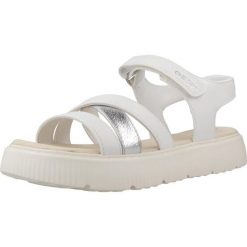 Sandały GEOX J SANDAL KODETTE GIR Biały. Białe sandały damskie Geox, bez wzorów, z syntetyku, bez obcasa, bez zapięcia. Za 174.99 zł.