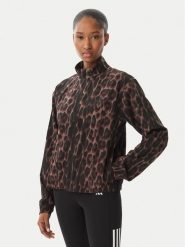 Adidas Bluza Workout Essentials Leopard Woven KD7612 Brązowy Regular Fit. Brązowe bluzy damskie Adidas, s, bez wzorów, z syntetyku, sportowe, bez ramiączek, bez kaptura. Za 259.99 zł.
