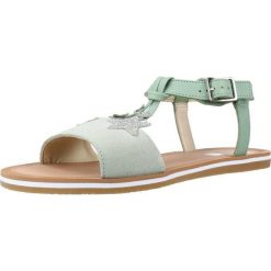 Sandały CLARKS FINCH SUMMER Y Zielony. Zielone sandały damskie Clarks, bez wzorów, ze skóry, bez obcasa, bez zapięcia. Za 151.99 zł.