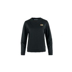 Czarna Bawełniana Bluza Fjällräven. Czarne bluzy damskie Fjällräven, na zimę, bez wzorów, z bawełny, klasyczne, bez ramiączek, bez kaptura. Za 383.60 zł.