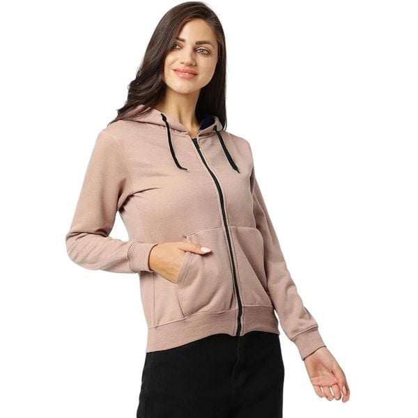 Bluza Rozpinana Damska. Brązowe bluzy damskie MARTES ESSENTIALS, m, bez wzorów, z bawełny, bez ramiączek, z kapturem. Za 114.99 zł.