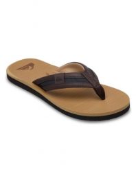 Sandały dla Mężczyzn CARVER SQUISH Brązowy. Brązowe sandały męskie Quiksilver, bez wzorów, z gumy, bez zapięcia. Za 129.99 zł.