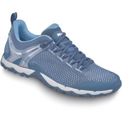 Buty damskie turystyczne Meindl Cefalu Lady. Niebieskie obuwie sportowe damskie MEINDL, bez wzorów, bez zapięcia, trekkingowe. W wyprzedaży za 334.50 zł.