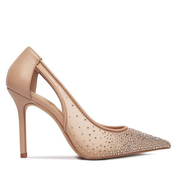 Szpilki Aldo. Brązowe szpilki damskie Aldo, bez wzorów, bez obcasa, na szpilce, bez zapięcia. Za 299.99 zł.