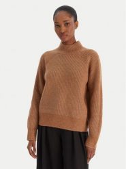 Calvin Klein Jeans Sweter Woolen Stitch LV044D372G Brązowy Regular Fit. Brązowe swetry nierozpinane damskie Calvin Klein Jeans, l, bez wzorów, z jeansu, bez kołnierzyka, bez ramiączek. Za 469.99 zł.