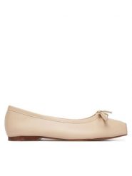 Balagan Baleriny Prima Beżowy. Brązowe balerinki damskie BALAGAN, bez wzorów, ze skóry, bez obcasa, bez zapięcia. Za 549.99 zł.