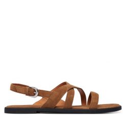 Sandały Vagabond Shoemakers. Brązowe sandały damskie Vagabond Shoemakers, bez wzorów, bez obcasa, na płaskiej podeszwie, bez zapięcia. Za 429.99 zł.