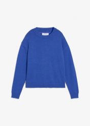 Sweter oversize z czystej bawełny. Białe swetry nierozpinane damskie bonprix, bez wzorów, z bawełny, bez kołnierzyka, bez ramiączek. Za 94.99 zł.