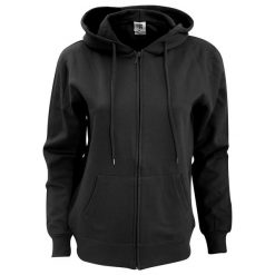 Damska Gładka Sportowa Bluza Z Kapturem Zamek. Czarne bluzy damskie SG, s, bez wzorów, sportowe, bez ramiączek, z kapturem. Za 131.99 zł.