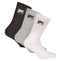 Skarpetki Fila Crew Tennis 3-pak unisex Classic Mix 39/42. Czarne skarpetki damskie Fila, bez wzorów, z bawełny. Za 53.67 zł.