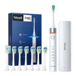 Szczoteczka soniczna do zębów z zestawem końcówek i etui FairyWill FW-P80 (Biała). Białe szczoteczki soniczne FairyWill. Za 79.00 zł.