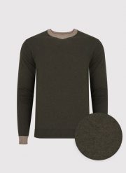 PAKO LORENTE – Melanżowy sweter męski. Zielone swetry męskie Pako Lorente, na jesień, m, bez wzorów, z bawełny, bez kołnierzyka, bez ramiączek. Za 149.99 zł.