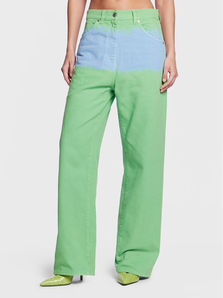 MSGM Jeansy 3441MDP55TD 237281 Zielony Boyfriend Fit. Zielone jeansy damskie MSGM, bez wzorów, z bawełny. Za 959.00 zł.