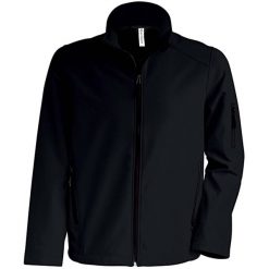 Kurtka Juneor Kariban Softshell. Czarne kurtki męskie KARIBAN, m, bez wzorów, z elastanu, bez kaptura. Za 241.00 zł.