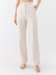Patrizia Pepe Spodnie materiałowe 2P1491/A052-W347 Écru Straight Fit. Spodnie materiałowe damskie Patrizia Pepe, bez wzorów, z materiału. Za 679.99 zł.