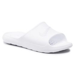 Klapki Nike. Białe klapki damskie Nike, bez wzorów, sportowe, bez obcasa, bez zapięcia. Za 119.99 zł.