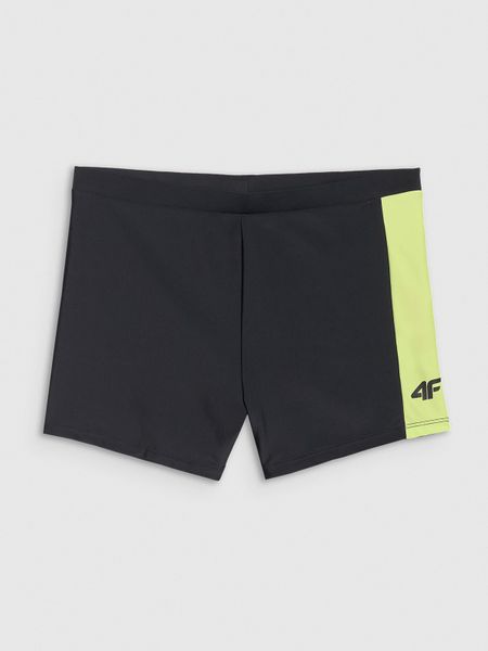 4F Kąpielówki męskie - czarne L. Czarne kąpielówki męskie 4F, l, bez wzorów, z elastanu. W wyprzedaży za 49.99 zł.