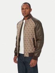 Guess Kurtka bomber M6YL13 Brązowy Regular Fit. Brązowe kurtki męskie Guess, m, z aplikacjami, bez kaptura. Za 864.99 zł.