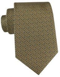 Męski Krawat - Drobne Kwiatki, Stare Złoto - Angelo di Monti. Żółte krawaty i muchy Angelo di Monti, bez wzorów, z tkaniny, eleganckie. Za 49.99 zł.