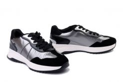 RIEKER Revolution W1306-42 grey combination, półbuty damskie. Szare półbuty damskie Rieker, bez wzorów, bez obcasa, bez zapięcia. Za 314.93 zł.