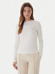 Guess Bluzka V6RI00 KD741 Écru Slim Fit. Bluzki damskie Guess, xxs, z aplikacjami, z bawełny, bez kołnierzyka, bez ramiączek. Za 199.99 zł.