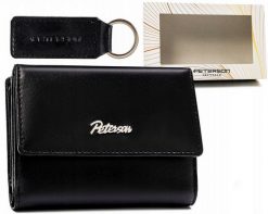 Zestaw prezentowy Peterson PTN SET-D-66-KCS czarny. Czarne portfele damskie Peterson. Za 109.00 zł.