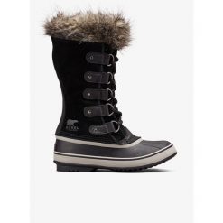 Buty zimowe damskie Sorel Joan of Arctic. Czarne obuwie trekkingowe damskie Sorel, bez zapięcia. W wyprzedaży za 709.00 zł.
