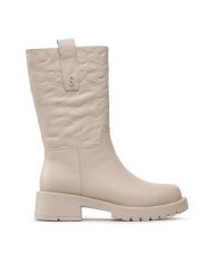 Simple Botki SL-26-02-000036 Beżowy. Brązowe botki damskie SIMPLE, bez wzorów, ze skóry, bez obcasa, na płaskiej podeszwie, bez zapięcia. Za 509.99 zł.