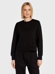 Trussardi Bluza 56F00216 Czarny Relaxed Fit. Czarne bluzy damskie TRUSSARDI, xl, bez wzorów, z bawełny, bez ramiączek, bez kaptura. Za 169.99 zł.