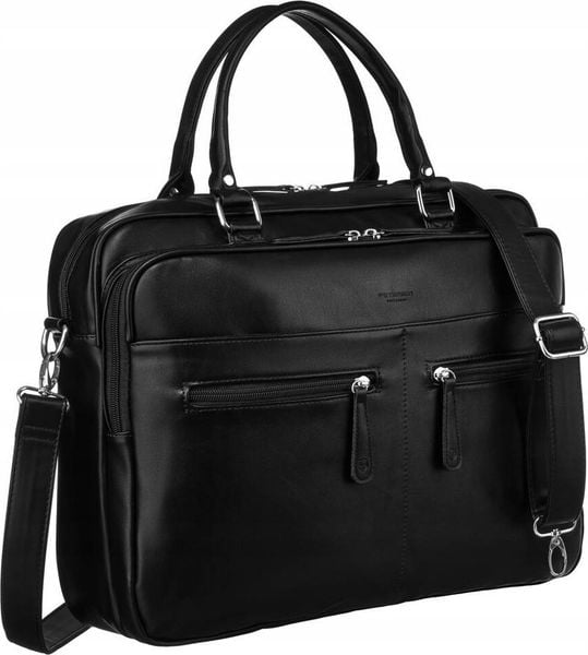 Torba Peterson Męska torba na laptopa do 14 cali wykonana ze skóry ekologicznej - Peterson NoSize. Torby na laptopa damskie Peterson, bez wzorów, ze skóry ekologicznej. Za 289.42 zł.