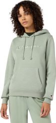 Champion Bluza damska Champion Hooded Sweatshirt zielona 118379 GS148 M. Zielone bluzy damskie Champion, m, bez wzorów, bez ramiączek, bez kaptura. Za 262.58 zł.