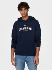 Only & Sons Bluza Lenny 22028594 Granatowy Regular Fit. Niebieskie bluzy męskie Only & Sons, m, bez wzorów, z bawełny, bez ramiączek, bez kaptura. Za 79.99 zł.