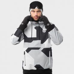 Kurtka snowboardowa męska W1 Tibet. Czarne kurtki męskie SIROKO, l, bez wzorów, z softshellu, bez kaptura, narciarskie. W wyprzedaży za 367.95 zł.