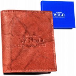 Portfel skórzany Always Wild AW-N890-MAL brązowy. Brązowe portfele męskie Always Wild, bez wzorów, ze skóry. Za 45.00 zł.
