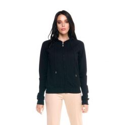 Bluza z kaptur na co dzień na siłownię. Czarne bluzy damskie LEONE 1947 APPAREL, bez wzorów, z elastanu, sportowe, bez ramiączek, bez kaptura. W wyprzedaży za 191.56 zł.