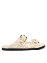 BOSS Klapki Freyah 50563359 Biały. Białe klapki damskie Boss, bez wzorów, z materiału, bez obcasa, bez zapięcia. Za 1,089.00 zł.