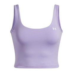 Damski tank top Under Armour Motion. Białe topy damskie Under Armour, bez wzorów, eleganckie, bez kołnierzyka, bez ramiączek. Za 186.50 zł.