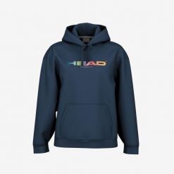 Bluza damska z kapturem Head Rally. Niebieskie bluzy damskie Head, na zimę, bez wzorów, bez ramiączek, z kapturem. W wyprzedaży za 234.00 zł.