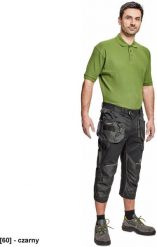 CERVA DAYBORO spodnie 3/4 - męskie spodnie 3/4 robocze, odblaskowe elementy, 100 % TRIFIBETEX - czarny 58. Czarne spodnie sportowe męskie CERVA, m, bez wzorów. Za 123.43 zł.