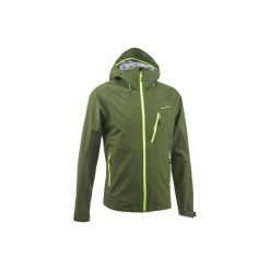 Kurtka turystyczna MH500 WTP męska. Niebieskie kurtki męskie QUECHUA, m, bez wzorów, z elastanu, bez kaptura. Za 299.99 zł.