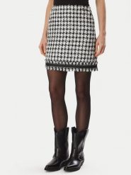 KARL LAGERFELD Spódnica mini B4W12013 Czarny Regular Fit. Czarne spódnice damskie KARL LAGERFELD, bez wzorów, z syntetyku, mini, trapezowe. Za 1,099.00 zł.