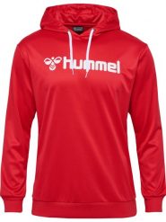 Bluza z kapturem Hummel Logo. Czerwone bluzy damskie Hummel, m, bez wzorów, z materiału, klasyczne, bez ramiączek, z kapturem. Za 215.50 zł.