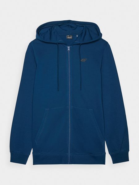 4F Bluza dresowa rozpinana z kapturem męska - turkusowa M. Niebieskie bluzy sportowe męskie 4F, m, bez wzorów, z bawełny, z kapturem. Za 169.99 zł.