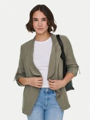 ONLY Marynarka Lalia 15367395 Khaki Regular Fit. Brązowe marynarki i żakiety damskie ONLY, bez wzorów, z wiskozy, bez kołnierzyka, bez ramiączek. Za 199.99 zł.