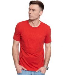 MĘSKI T-SHIRT MUSTANG ALEX C EMBOSS 1008957 7179. T-shirty męskie Mustang, m, bez wzorów, bez kołnierzyka, bez ramiączek. W wyprzedaży za 29.99 zł.